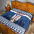 Personalized Serbia Christmas Quilt Coat Of Arms - Blue Version - Wonder Print Shop