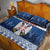 Personalized Serbia Christmas Quilt Bed Set Coat Of Arms - Blue Version - Wonder Print Shop