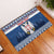 Personalized Serbia Christmas Rubber Doormat Coat Of Arms - Blue Version - Wonder Print Shop