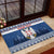 Personalized Serbia Christmas Rubber Doormat Coat Of Arms - Blue Version - Wonder Print Shop