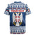 Personalized Serbia Christmas Rugby Jersey Coat Of Arms - Blue Version - Wonder Print Shop