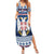 Personalized Serbia Christmas Summer Maxi Dress Coat Of Arms - Blue Version - Wonder Print Shop