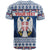 Personalized Serbia Christmas T Shirt Coat Of Arms - Blue Version - Wonder Print Shop