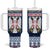 Personalized Serbia Christmas Tumbler With Handle Coat Of Arms - Blue Version - Wonder Print Shop