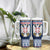 Personalized Serbia Christmas Tumbler With Handle Coat Of Arms - Blue Version - Wonder Print Shop