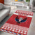 Personalized Serbia Christmas Area Rug Double-Headed Eagle - Red Version - Wonder Print Shop