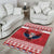 Personalized Serbia Christmas Area Rug Double-Headed Eagle - Red Version - Wonder Print Shop