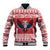 Personalized Serbia Christmas Baseball Jacket Double-Headed Eagle - Red Version - Wonder Print Shop