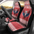 Personalized Serbia Christmas Car Seat Cover Double-Headed Eagle - Red Version - Wonder Print Shop