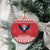 Personalized Serbia Christmas Ceramic Ornament Double-Headed Eagle - Red Version - Wonder Print Shop