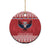 Personalized Serbia Christmas Ceramic Ornament Double-Headed Eagle - Red Version - Wonder Print Shop