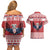 Personalized Serbia Christmas Couples Matching Off Shoulder Short Dress and Hawaiian Shirt Double-Headed Eagle - Red Version - Wonder Print Shop