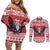 Personalized Serbia Christmas Couples Matching Off Shoulder Short Dress and Long Sleeve Button Shirt Double-Headed Eagle - Red Version - Wonder Print Shop