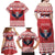 Personalized Serbia Christmas Family Matching Off Shoulder Maxi Dress and Hawaiian Shirt Double-Headed Eagle - Red Version - Wonder Print Shop