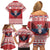 Personalized Serbia Christmas Family Matching Off Shoulder Short Dress and Hawaiian Shirt Double-Headed Eagle - Red Version - Wonder Print Shop