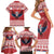 Personalized Serbia Christmas Family Matching Short Sleeve Bodycon Dress and Hawaiian Shirt Double-Headed Eagle - Red Version - Wonder Print Shop