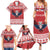 Personalized Serbia Christmas Family Matching Summer Maxi Dress and Hawaiian Shirt Double-Headed Eagle - Red Version - Wonder Print Shop