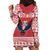 Personalized Serbia Christmas Hoodie Dress Double-Headed Eagle - Red Version - Wonder Print Shop