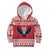 Personalized Serbia Christmas Kid Hoodie Double-Headed Eagle - Red Version - Wonder Print Shop