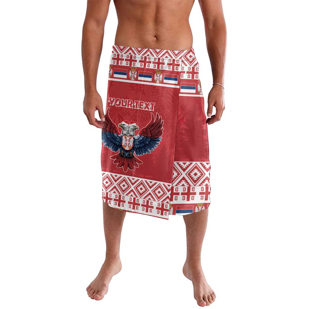 Personalized Serbia Christmas Lavalava Double-Headed Eagle - Red Version - Wonder Print Shop