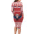 Personalized Serbia Christmas Long Sleeve Bodycon Dress Double-Headed Eagle - Red Version - Wonder Print Shop