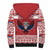 Personalized Serbia Christmas Sherpa Hoodie Double-Headed Eagle - Red Version - Wonder Print Shop