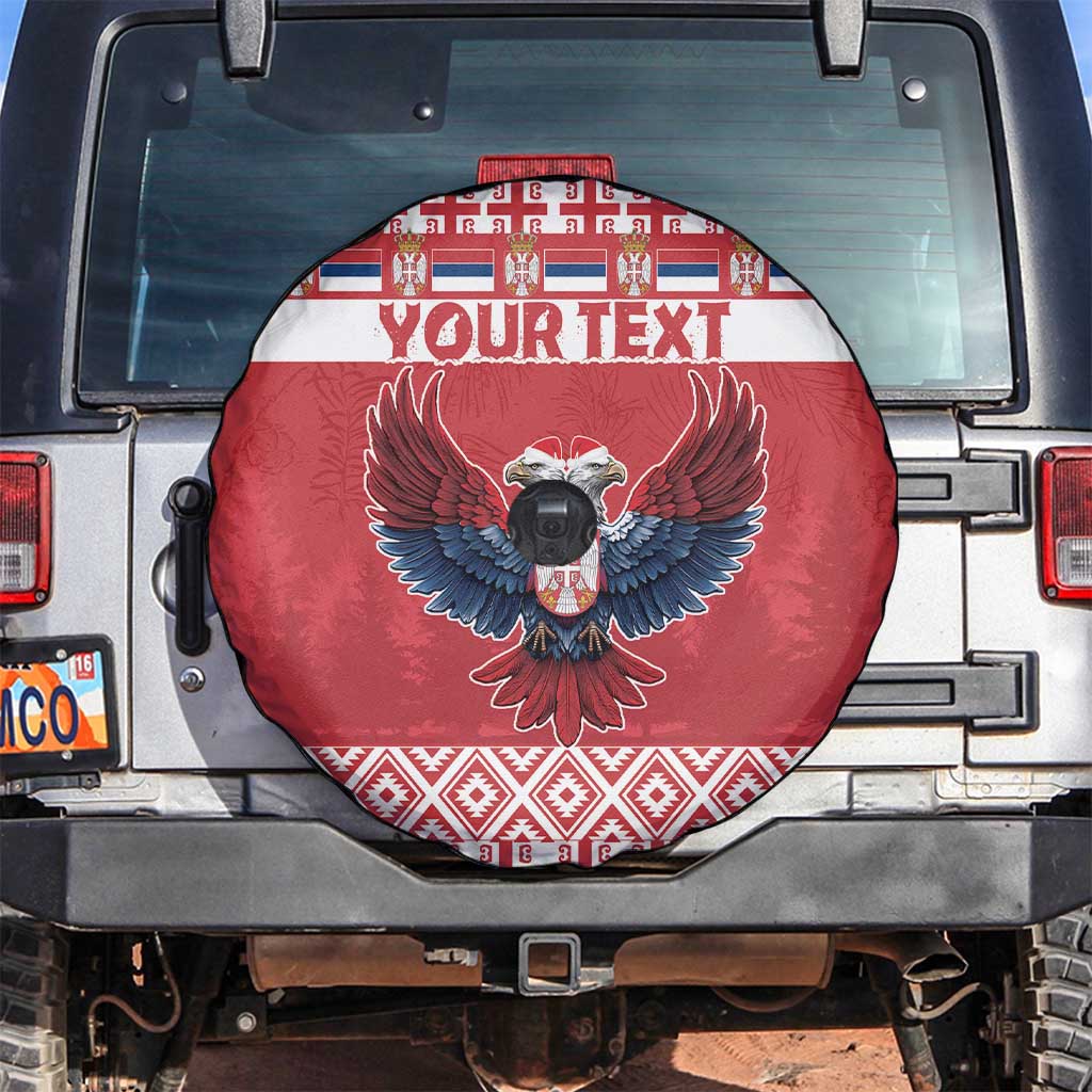 Personalized Serbia Christmas Spare Tire Cover Double-Headed Eagle - Red Version - Wonder Print Shop