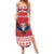 Personalized Serbia Christmas Summer Maxi Dress Double-Headed Eagle - Red Version - Wonder Print Shop