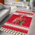 Personalized Trinidad and Tobago Christmas Area Rug Scarlet Ibis with Chaconia Flowers - Wonder Print Shop