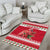 Personalized Trinidad and Tobago Christmas Area Rug Scarlet Ibis with Chaconia Flowers - Wonder Print Shop