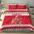 Personalized Trinidad and Tobago Christmas Bedding Set Scarlet Ibis with Chaconia Flowers - Wonder Print Shop