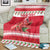 Personalized Trinidad and Tobago Christmas Blanket Scarlet Ibis with Chaconia Flowers