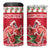 Personalized Trinidad and Tobago Christmas 4 in 1 Can Cooler Tumbler Scarlet Ibis with Chaconia Flowers - Wonder Print Shop