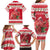 Personalized Trinidad and Tobago Christmas Family Matching Long Sleeve Bodycon Dress and Hawaiian Shirt Scarlet Ibis with Chaconia Flowers - Wonder Print Shop