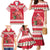 Personalized Trinidad and Tobago Christmas Family Matching Mermaid Dress and Hawaiian Shirt Scarlet Ibis with Chaconia Flowers - Wonder Print Shop