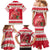 Personalized Trinidad and Tobago Christmas Family Matching Mermaid Dress and Hawaiian Shirt Scarlet Ibis with Chaconia Flowers - Wonder Print Shop