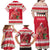 Personalized Trinidad and Tobago Christmas Family Matching Off Shoulder Maxi Dress and Hawaiian Shirt Scarlet Ibis with Chaconia Flowers - Wonder Print Shop