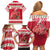 Personalized Trinidad and Tobago Christmas Family Matching Off Shoulder Short Dress and Hawaiian Shirt Scarlet Ibis with Chaconia Flowers - Wonder Print Shop