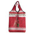 Personalized Trinidad and Tobago Christmas Grocery Bag Scarlet Ibis with Chaconia Flowers