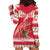 Personalized Trinidad and Tobago Christmas Hoodie Dress Scarlet Ibis with Chaconia Flowers