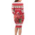 Personalized Trinidad and Tobago Christmas Long Sleeve Bodycon Dress Scarlet Ibis with Chaconia Flowers - Wonder Print Shop