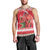 Personalized Trinidad and Tobago Christmas Men Tank Top Scarlet Ibis with Chaconia Flowers - Wonder Print Shop