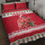 Personalized Trinidad and Tobago Christmas Quilt Bed Set Scarlet Ibis with Chaconia Flowers - Wonder Print Shop