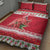 Personalized Trinidad and Tobago Christmas Quilt Bed Set Scarlet Ibis with Chaconia Flowers - Wonder Print Shop