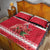 Personalized Trinidad and Tobago Christmas Quilt Bed Set Scarlet Ibis with Chaconia Flowers - Wonder Print Shop