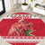 Personalized Trinidad and Tobago Christmas Round Carpet Scarlet Ibis with Chaconia Flowers