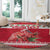 Personalized Trinidad and Tobago Christmas Round Carpet Scarlet Ibis with Chaconia Flowers