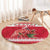 Personalized Trinidad and Tobago Christmas Round Carpet Scarlet Ibis with Chaconia Flowers