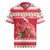 Personalized Trinidad and Tobago Christmas Rugby Jersey Scarlet Ibis with Chaconia Flowers - Wonder Print Shop