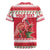 Personalized Trinidad and Tobago Christmas Rugby Jersey Scarlet Ibis with Chaconia Flowers - Wonder Print Shop